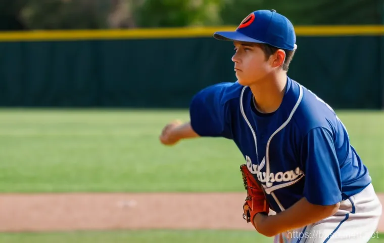 야구 드릴 연습법 - A strong female athlete, in her mid-20s, with her hair tied back in a ponytail, is practicing her ba...