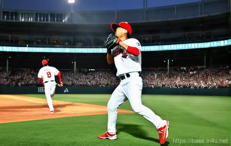 야구 관련 핫이슈 정리 - A vibrant, dynamic illustration depicting Ryu Ji-hyun, the baseball team manager, engaged in a live ...