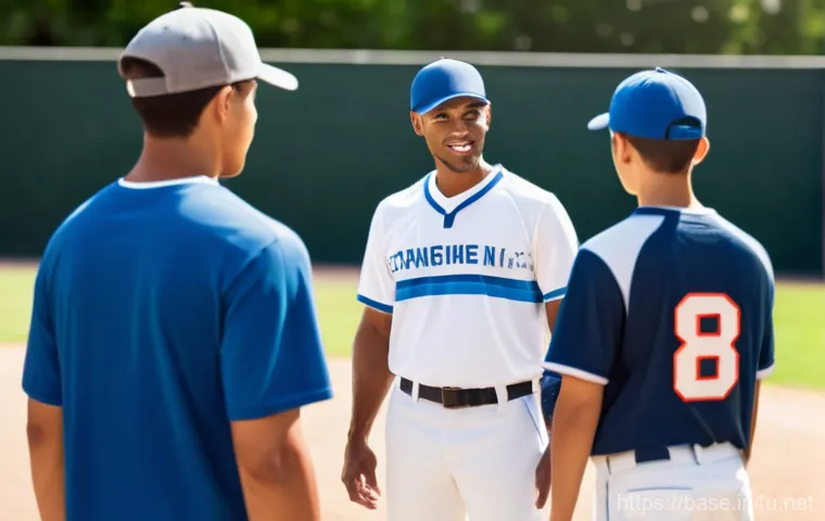 야구 코칭 가이드 - A heartwarming scene at a KIA Tigers rookie induction ceremony. A group of excited young baseball pl... 야구 코칭 가이드 - A heartwarming scene at a KIA Tigers rookie induction ceremony. A group of excited young baseball pl...