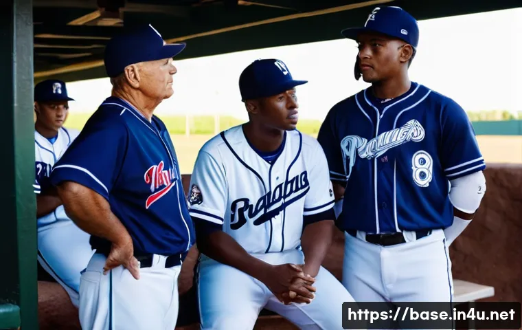 야구 팀의 캐미스트리 만드는 법 - **Image Prompt 1: The Guiding Presence**
A realistic, cinematic photograph of a diverse group of...